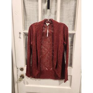 Maroon Knit Cardigan Women's Size Small‎ - Brand New